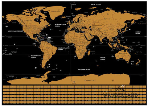 Image of Scratch off world map poster