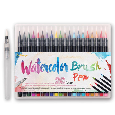 Image of Watercolor Brush Pens - 20 Piece Set