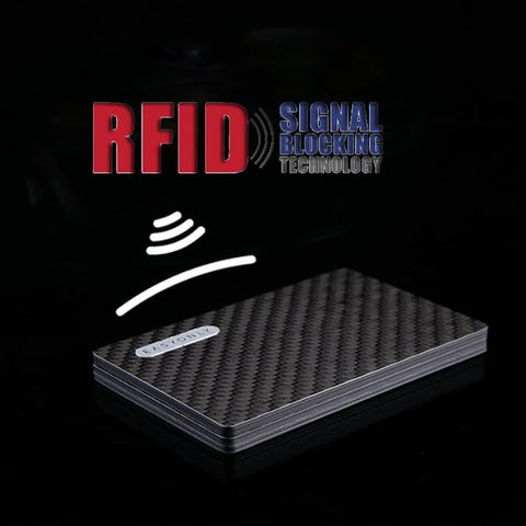 Image of Real Carbon Fiber Magnetic Card Holder Wallet - 4 Layer