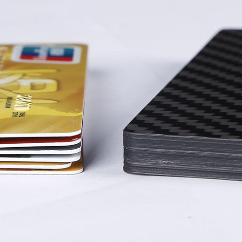 Image of Real Carbon Fiber Magnetic Card Holder Wallet - 4 Layer