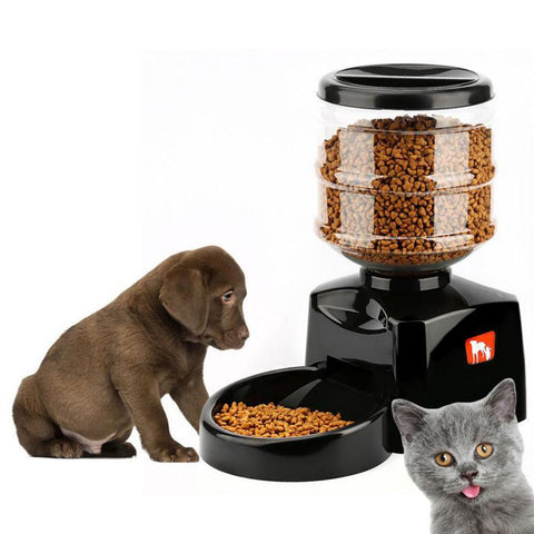 Image of 5.5L Automatic Pet Feeder With Voice Message Recording And LCD Screen