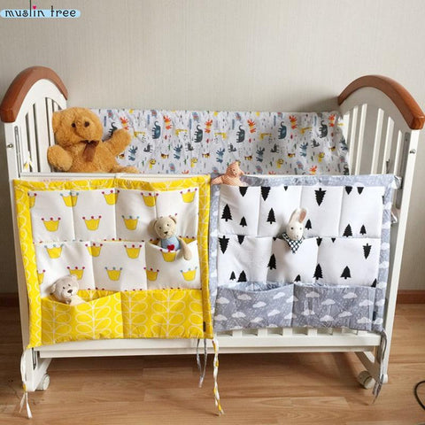 Image of Cotton Cloth Baby Bed Hanging Organizer