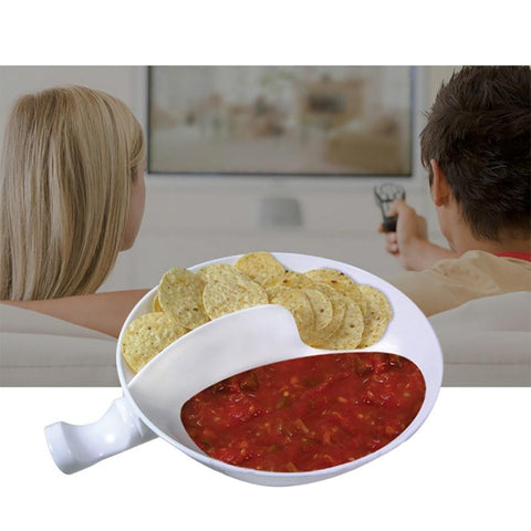 Image of Separated Cereal Bowl With Handle