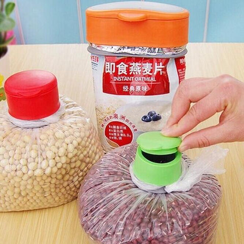 Image of Airtight Sealer Reusable Plastic Bag Cap