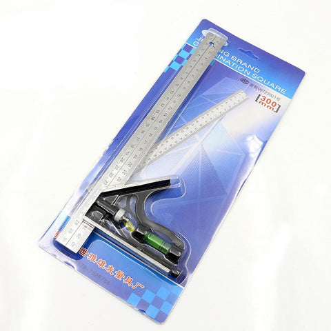 Image of ADJUSTABLE 300mm (12") ENGINEERS COMBINATION TRY SQUARE SET RIGHT ANGLE