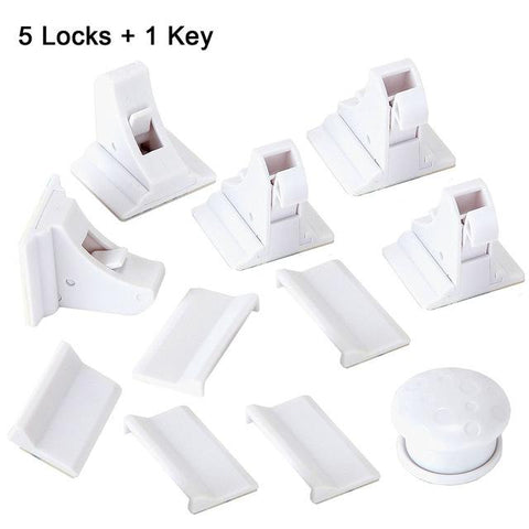 Image of Safety Magnetic Cabinet Locks (4 locks + 1 key)