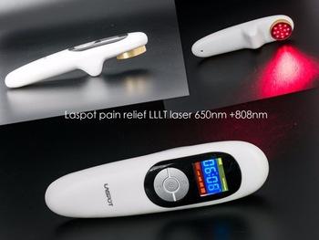 Image of rehabilitation instrument laser irradiation on joint knee