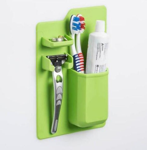 Image of A Silicone Shower Organizer That Sticks To Your Wall
