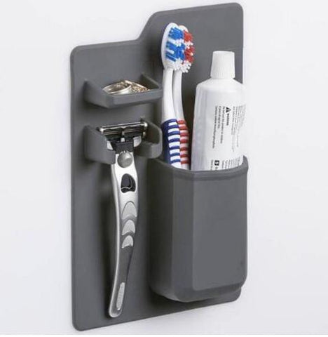 Image of A Silicone Shower Organizer That Sticks To Your Wall