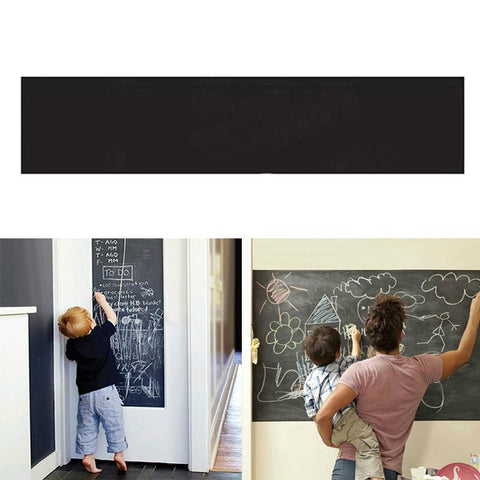 Image of Creative Blackboard Wall Stickers With Chalks
