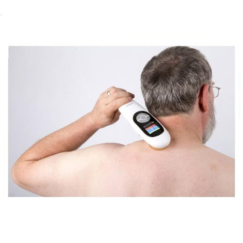 Image of rehabilitation instrument laser irradiation on joint knee