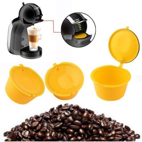 Image of Reusable Compatible Rechargeable Plastic Coffee Filter Baskets