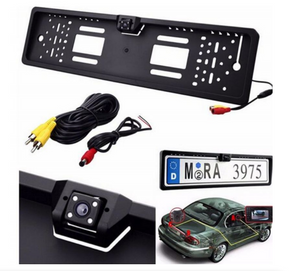 Waterproof European License Plate Frame Rear View Camera