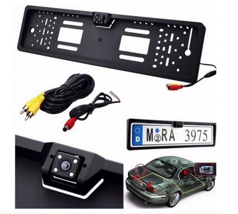 Image of Waterproof European License Plate Frame Rear View Camera