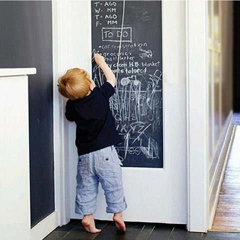 Image of Creative Blackboard Wall Stickers With Chalks