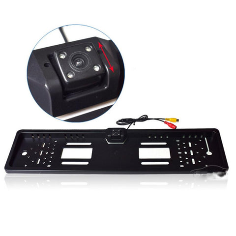 Image of Waterproof European License Plate Frame Rear View Camera