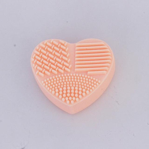 Image of Heart Shape Makeup Brush Cleaning