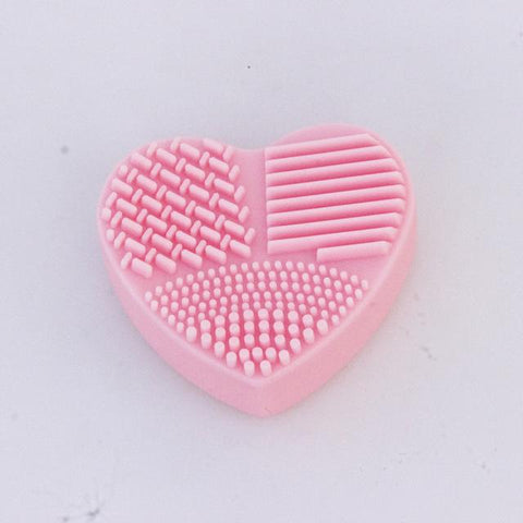 Image of Heart Shape Makeup Brush Cleaning