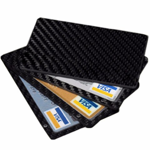 Image of Real Carbon Fiber Magnetic Card Holder Wallet - 4 Layer