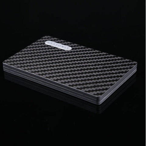 Image of Real Carbon Fiber Magnetic Card Holder Wallet - 4 Layer