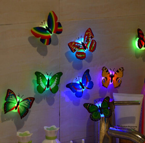 Image of LED 3D Butterfly Wall Lights (10 Pieces)