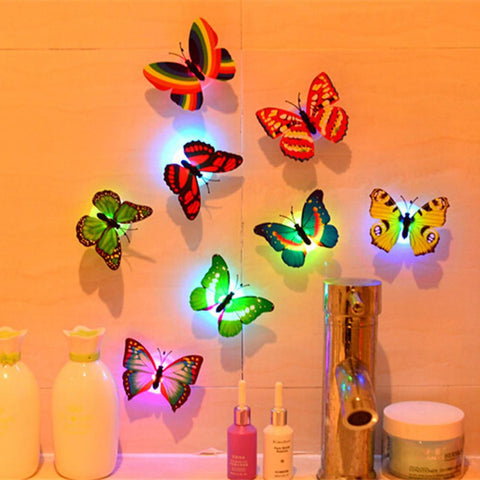 Image of LED 3D Butterfly Wall Lights (10 Pieces)