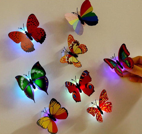 Image of LED 3D Butterfly Wall Lights (10 Pieces)