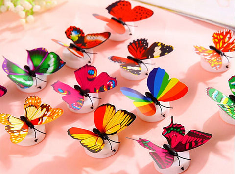 Image of LED 3D Butterfly Wall Lights (10 Pieces)