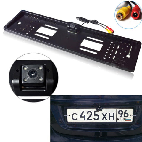 Image of Waterproof European License Plate Frame Rear View Camera