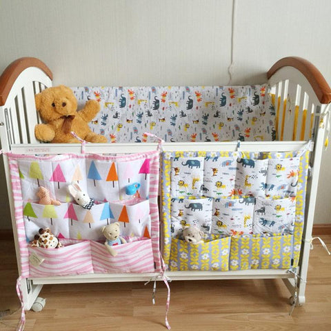 Image of Cotton Cloth Baby Bed Hanging Organizer