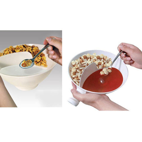 Image of Separated Cereal Bowl With Handle
