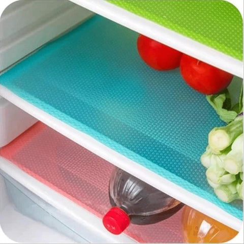 Image of Multipurpose Antibacterial Food Grade Silicone Refrigerator Mats (4pcs)