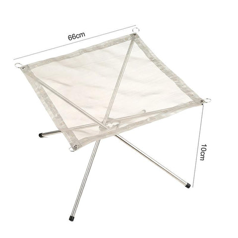 Image of Portable Folding Stainless Steel Campfire Stand