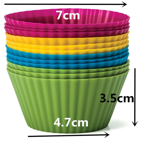 Image of Pantry Elements® Jumbo Silicone Baking Cups (12-Pack) - Vibrant Collection