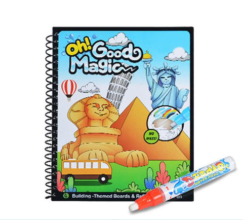 Image of Magic Water Drawing Book Coloring Book Doodle with Magic Pen Painting Board Juguetes For Children Education Drawing Toy