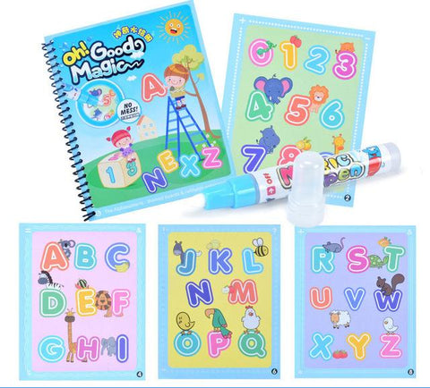 Image of Magic Water Drawing Book Coloring Book Doodle with Magic Pen Painting Board Juguetes For Children Education Drawing Toy