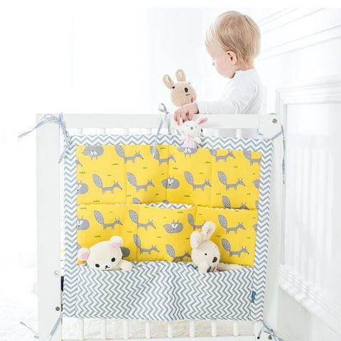 Image of Cotton Cloth Baby Bed Hanging Organizer