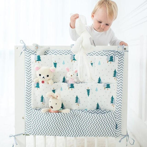 Image of Cotton Cloth Baby Bed Hanging Organizer
