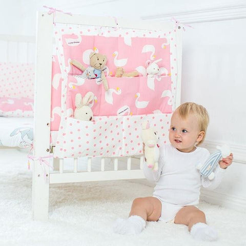 Image of Cotton Cloth Baby Bed Hanging Organizer