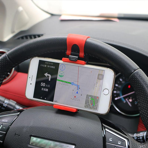Image of Car Steering wheel phone Universal Mount Holder Stand