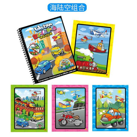 Image of Magic Water Drawing Book Coloring Book Doodle with Magic Pen Painting Board Juguetes For Children Education Drawing Toy