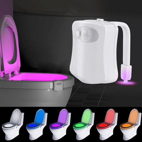 Image of Motion Sensor LED Toilet Light with 16-Colors