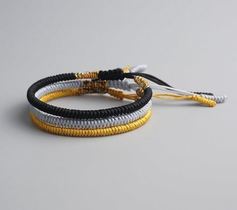 Image of Handmade Buddhist Knots Rope Bracelet