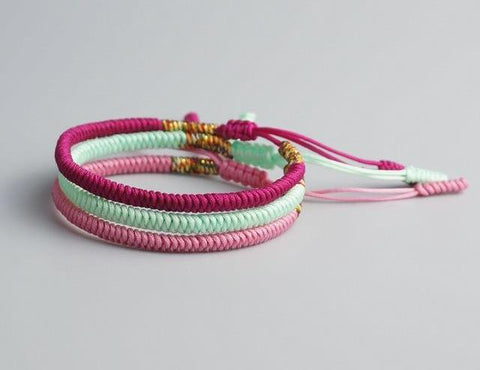 Image of Handmade Buddhist Knots Rope Bracelet