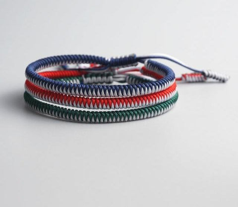 Image of Handmade Buddhist Knots Rope Bracelet