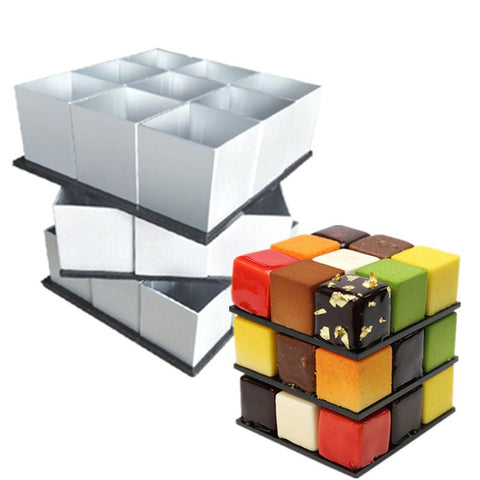 Image of POP RUBIK'S CUBE 3D CAKE MOLD