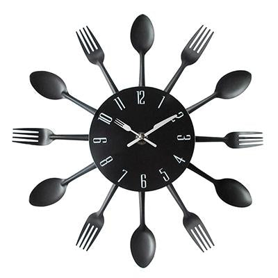 Image of Spoon Fork Creative Quartz Wall Mounted Clock