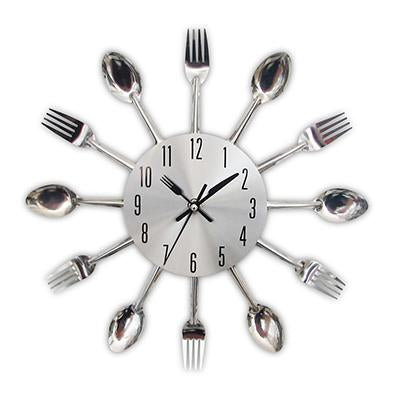 Image of Spoon Fork Creative Quartz Wall Mounted Clock