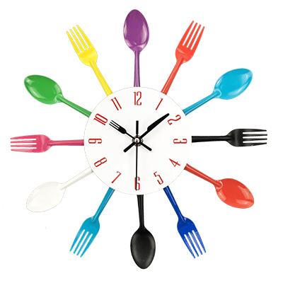 Image of Spoon Fork Creative Quartz Wall Mounted Clock