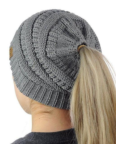 Image of Ponytail Knit Beanie